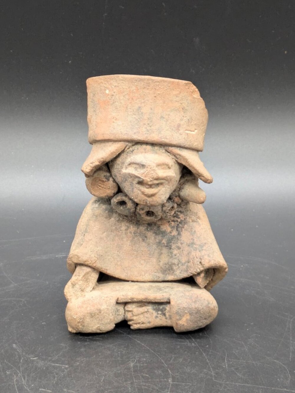 Pre-Columbian Veracruz "Seated Sonriente" Figure (c. 600-900 CE)